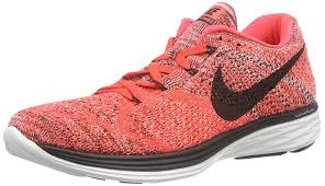 Nike Flyknit Lunar3 698181 603 Crimson Orange White Black Mens Running Shoes