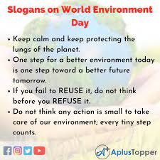 world environment day slogans best