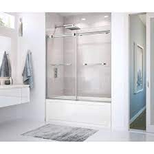 Clear Glass Sliding Bathtub Door