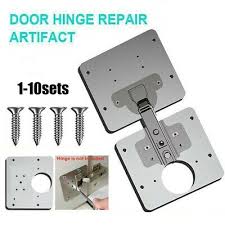 new cabinet hinge repair plate with