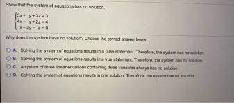Equations Has No Solution Chegg