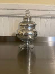 Antiqued Mercury Glass Apothecary Jar