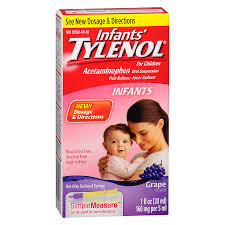 Infants Tylenol Acetaminophen Oral Suspension Grape