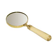 Brass Magnifier With White Bone Handle
