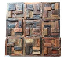 Reclaimed Wood Wall Tiles Mosaic Wall