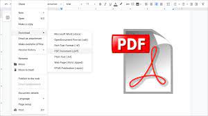 create a pdf from a doent in google docs