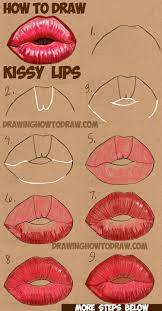 how to draw kissy kissing puckering