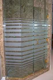 glass shower doors etched glass modern