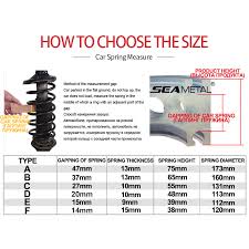 Details About Seametal 2pc Set Car Buffer Car Shock Absorber Type C Spring Bumper