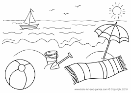 When it gets too hot to play outside, these summer printables of beaches, fish, flowers, and more will keep kids entertained. Summer Coloring Page Kids Games Central