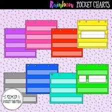 Rainbow Pocket Chart Clipart
