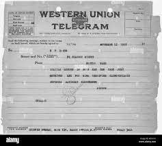 Telegram confirming receipt of records; Scope and content: This document is  filed with the Chinese Exclusion Act case file involving Goon Yuey Wah and  Goon Yuck Wah Stock Photo - Alamy