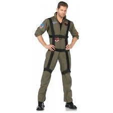 Details About Top Gun Costume Adult Maverick And Goose Naval Aviator Flight Suit Halloween