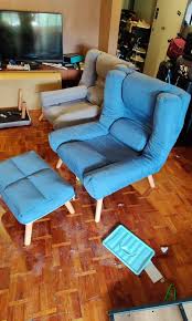 ikea sofa chair with leg rest