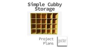 Simple Diy Cubby Storage Project Plans