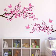 pink cherry blossom flowers birds