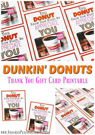 dunkin donuts thank you printable