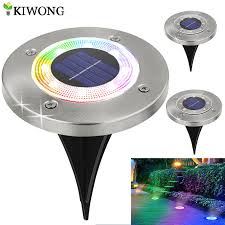 8 Led Outdoor Solar Garden Lights Waterproof In Ground Light Solar Lamp Lighting For Pathway Yard Deck White Warm White Rgb Solar Lamps Aliexpress