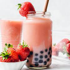 strawberry milk tea boba my vegan