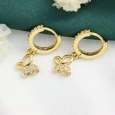 china earring and gold plated earring