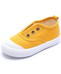 Babys Boys Girls Canvas Light Weight Slip On Loafer Casual Running Sneakers Yellow 02 Ck18dik53wu