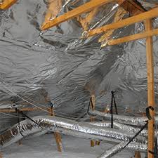 Do not push the foil down into the attic insulation. Radiantguard Ultima Foil Radiant Barrier Insulation Industrial 1000 Sq Ft Roll 48 Inch By 250 Feet U 1000 B Perforated Breathable Reflective Aluminum Attic Foil Radiant Barrier Blocks 97 Of Heat