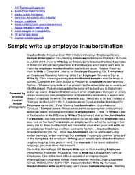 write up employee insubordination