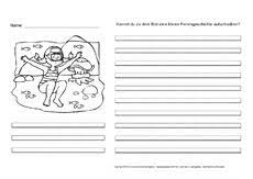 Die kinder schreiben einen text. Ferienerlebnisse Arbeitsblatt In Der Grundschule Deutsch Unterrichtsmaterial Grundschulmaterial De
