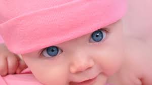Closeup Photo Of Cute Blue Eyes Baby Is ...