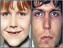 Andrew Aston, as a child and on his arrest. From happy child to convicted killer - _39231726_andrew203