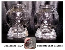 glass mvp baseball shaped shot gl