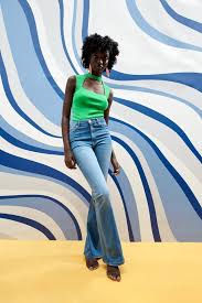 Fashion women's flare jeans elastic waist bell bottom denim pants trousers. Zw The Skinny Flare Jeans Zara Turkey
