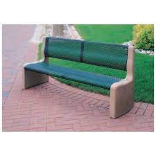 Urban Concrete Bench With Back 500 Lbs