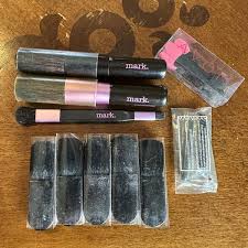 makeup brushes lot blush brown tools