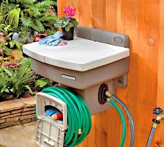 this garden hose sink gives you an