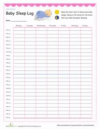 Baby Sleep Log Worksheet Education Com