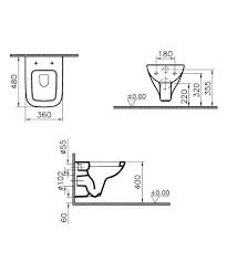 Vitra S20 Wall Hung Wc Pan With Toilet Seat