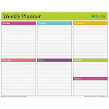 Blue Sky Colorful Stripe Teacher Weekly Planning Pad Servmart