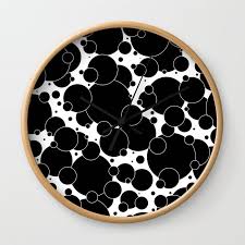 Black And White Pop 1 Wall Clock By Sy