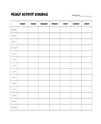 Blank Schedule Template Naomijorge Co