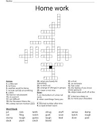 home work crossword wordmint
