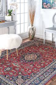 laal kashan jewel modern wool rug