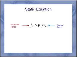 static friction equation you
