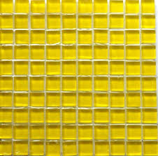 10mm lemon yellow crystal glass mosaic