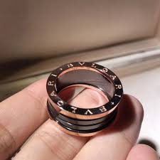 Bulgari B Zero1 Four Band Ring With Two 18kt Rose Gold Loops