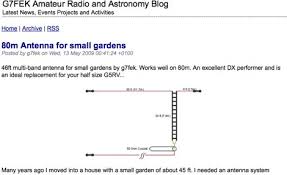 80m antenna for small gardens the
