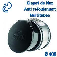 Clapet anti odeur gouttière : Clapet De Nez Anti Refoulement Multitube D400