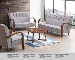 Modern Design Wooden Arm Sofa 1 2 3