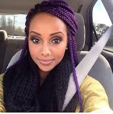 This particular style of black and purple hair has a tinge of pink to it. Striking 25 Purple Braids On Dark Skin New Natural Hairstyles