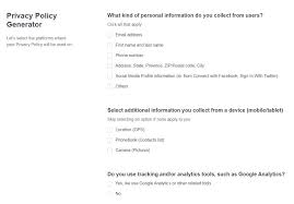 sle privacy policy template